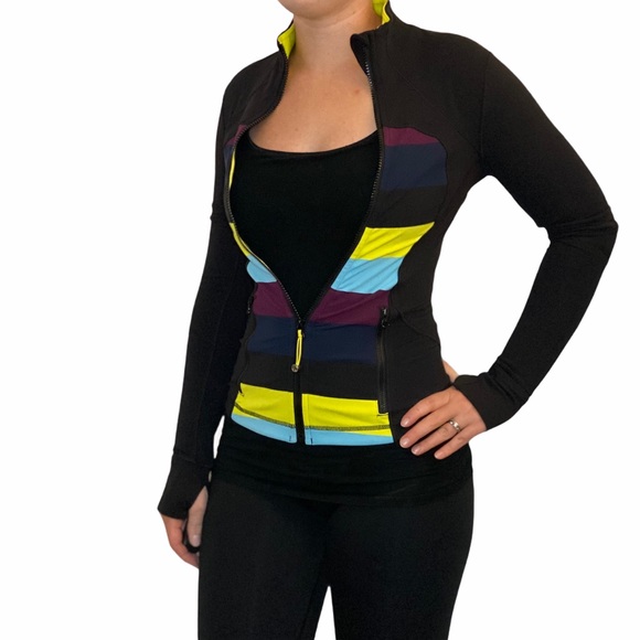 Lululemon Forme Jacket Striped with Bright Colors, Like New! - Picture 4 of 12
